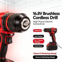 taladro inalambrico sin escobillas de 168v con 2 baterias y cargador destornillador electrico de alta potencia para taller domestico