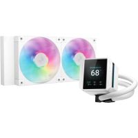 deepcool mystique 240 argb kit de refrigeracion liquida 240mm lcd blanco