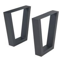 set de 2 patas de mesa lalling 43 x 2540 cm - negro encasa