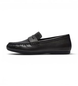 Fitflop para mujer. AAN-090 Mocasines de Piel Delicato negro (36), Plano, Ninguno, Casual, Clásico