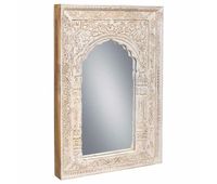 espejo de pared alexandra house living crema madera de mango 6 x 60 x 87 cm