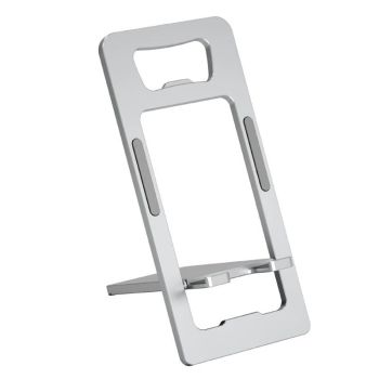 SJZJ033 Soporte de teléfono portátil de aleación de aluminio, con capacidad de 300g, plegable, ángulo ajustable, soporte