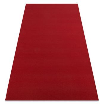 Alfombra Con Refuerzo De Goma Rumba 1974 Un Solo Color Burdeos, Rojo 120x300 Cm