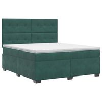 cama tapizada 200x160x1405 cm terciopelo - verde