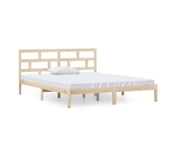 Estructura de cama madera maciza 120x190 cm