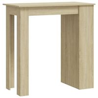 mesa bar estante almacenaje contrachapada roble 102x50x1035 cm vidaxl