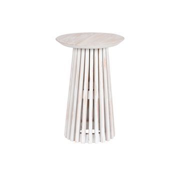 Mesita Auxiliar Mindi 40x40x60 Decape Blanco