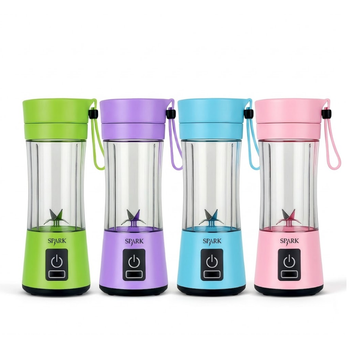 SPARK - LICUADORA RECARGABLE PARA ZUMOS, BATIDOS Y SMOOTHIES, PORTÁTIL, 380 ML, 4 COLORES DISPONIBLES, SILENCIOSO, ERGONÓMICO Y ELEGANTE.
