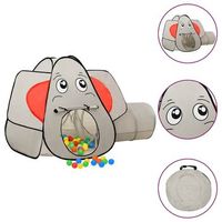 tienda de juegos diseno de elefante 250 bolas gris 174x86x101cm vidaxl