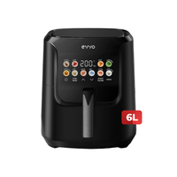 freidora sin aceite evvo tasty fryer advance 6l capacidad 6 l hasta 200c 1700w panel tactil doble resistencia