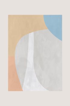 Cuadro beige claro contemporánea impresión sobre lienzo 30x45cm