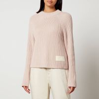 ami label cotton and wool-blend jumper - m