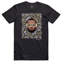 camiseta dearbball the king history words black
