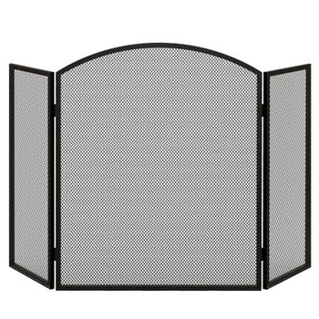 Salvachispas de chimenea 96x1.2x62 cm negro