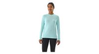 maillot compressport de manga larga  azul  para mujer
