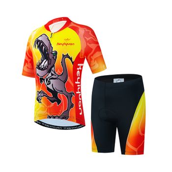 2025NEW KEYIYUAN conjunto de Jersey de Ciclismo para niños, ropa de Ciclismo de manga corta para niño y niña, traje para niño, Ropa de Ciclismo
