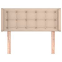cabecero cama mueble de dormitorio de cuero sintetico capuchino 103 x 16 x 7888 cm marron m020006385