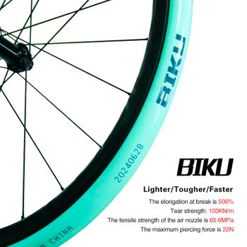 BIKU, cámara de aire de TPU para bicicleta de carretera, 700C, 700x23-32C, válvula francesa, 65L/80L, material ultraligero, cámara de aire para bicicleta de carretera, 65 mm de longitud, válvula