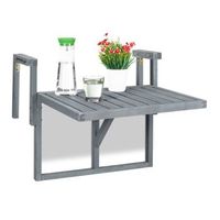 mesa de balcon colgante de madera natural 60 cm