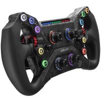 volante simagic gt neo 300 mm fibra de carbono rgb 10 botones pc