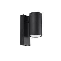 lampara de pared negro acero alt 15 cm
