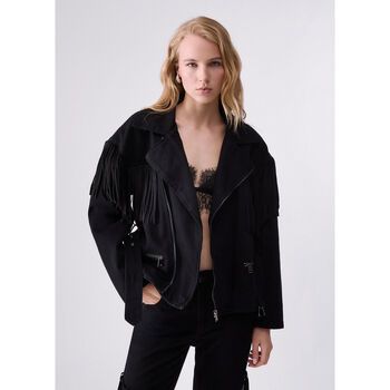 Liu Jo Chaquetas Chaqueta en denim con flecos para mujer