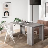 consola extensible efecto madera cemento 160x90x77cm