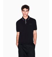 ax armani exchange para hombre xm001557af10363uc001 polo elastico negro xs casual algodon manga corta