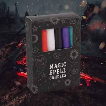 Magic Spell Candles Mixed Colours - 12 Pack