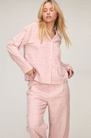 hunkemoller petite pantalones de pijama woven rosa