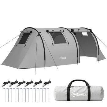 Outsunny Tienda de Campaña para 3 Personas 470x220x150 cm