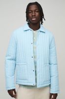 chaqueta harrington regular acolchada azul