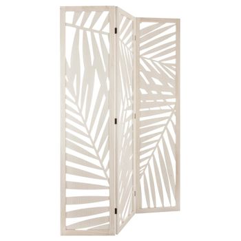 Biombo decorativo en mdf blanco de 170cm