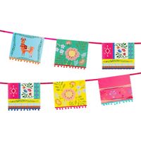 boho mixed pom pom garland