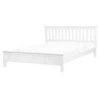 cama de madera de pino blanca 160 x 200 cm estilo escandinavo mayenne