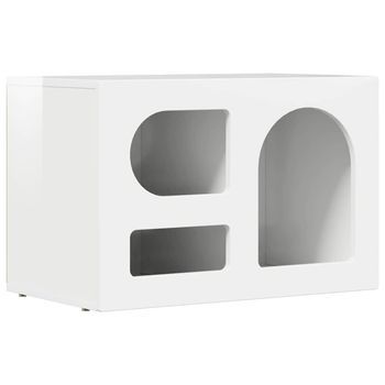 Mueble De Tv | Mueble De Salón | Gabinete De Tv Brillante 60 X 35 X 40 Cm Madera De Ingeniería