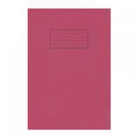 silvine a4 exercise book ruled red pk10