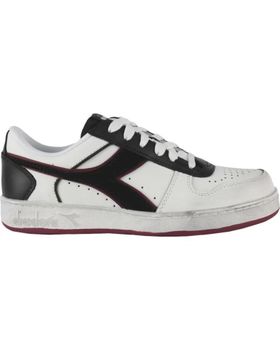 de DIADORA DIADORA MAGIC BASKET LOW ICONA LEATHER C5019 178568 01 RED WHITE BLANCO-BURDEOS