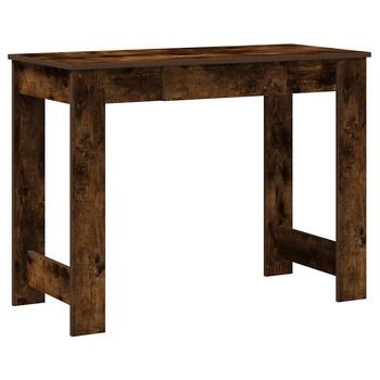 Escritorio | Mesa De Trabajo De Madera Contrachapada Roble Ahumado 100x45x75 Cm