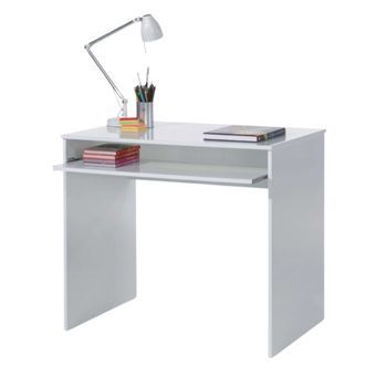 Mesa Escritorio Juvenil Color Blanco Habitación Infantil Mesa Ordenador 90x54x79 Cm
