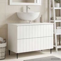 vidaxl mueble de lavabo para bano zwolle blanco brillante