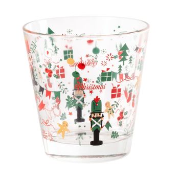 Vaso de vidrio multicolor de 0,25L