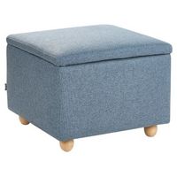 puf con almacenaje taburete tapizado asiento para pasillo azul ferndale