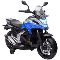 aiyaplay moto electrica para ninos moto portador honda para ninos de 3 a 6 anos con musica luces azul   aosom espana