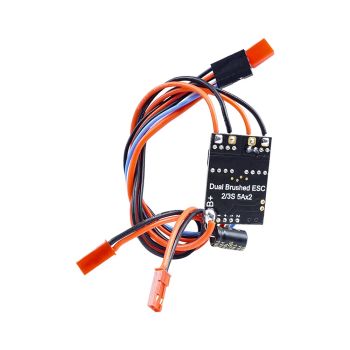 Flipsky Dual Way 5AX2 controlador de velocidad ESC cepillado de 2-3S para motor de 130/180 para coche RC, avión y piezas