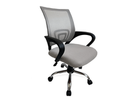 silla de oficina equip de malla color gris claro recubrimiento pu de alta calidad diserro ergonomi