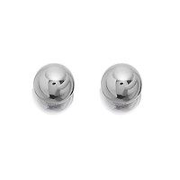 silver ball stud earrings - 3mm - f0297