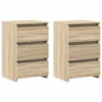 mesitas de noche 2 uds contrachapada roble sonoma 40x35x625cm vidaxl