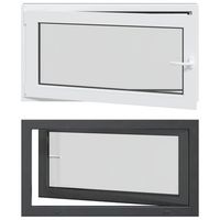 ventana de sotano risor 110 x 70 cm pvc y vidrio gris antracita vidaxl