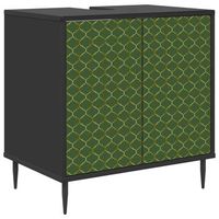 mueble de cuarto de bano geleen roble negro 60 x 40 x 61 cm vidaxl
